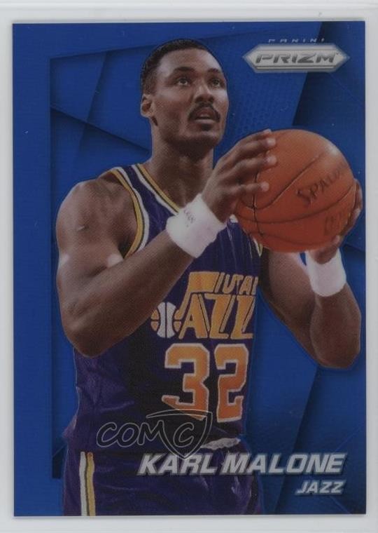 2014-15 Panini Prizm Blue Prizm 94/99 Karl Malone #183 HOF 0vj4