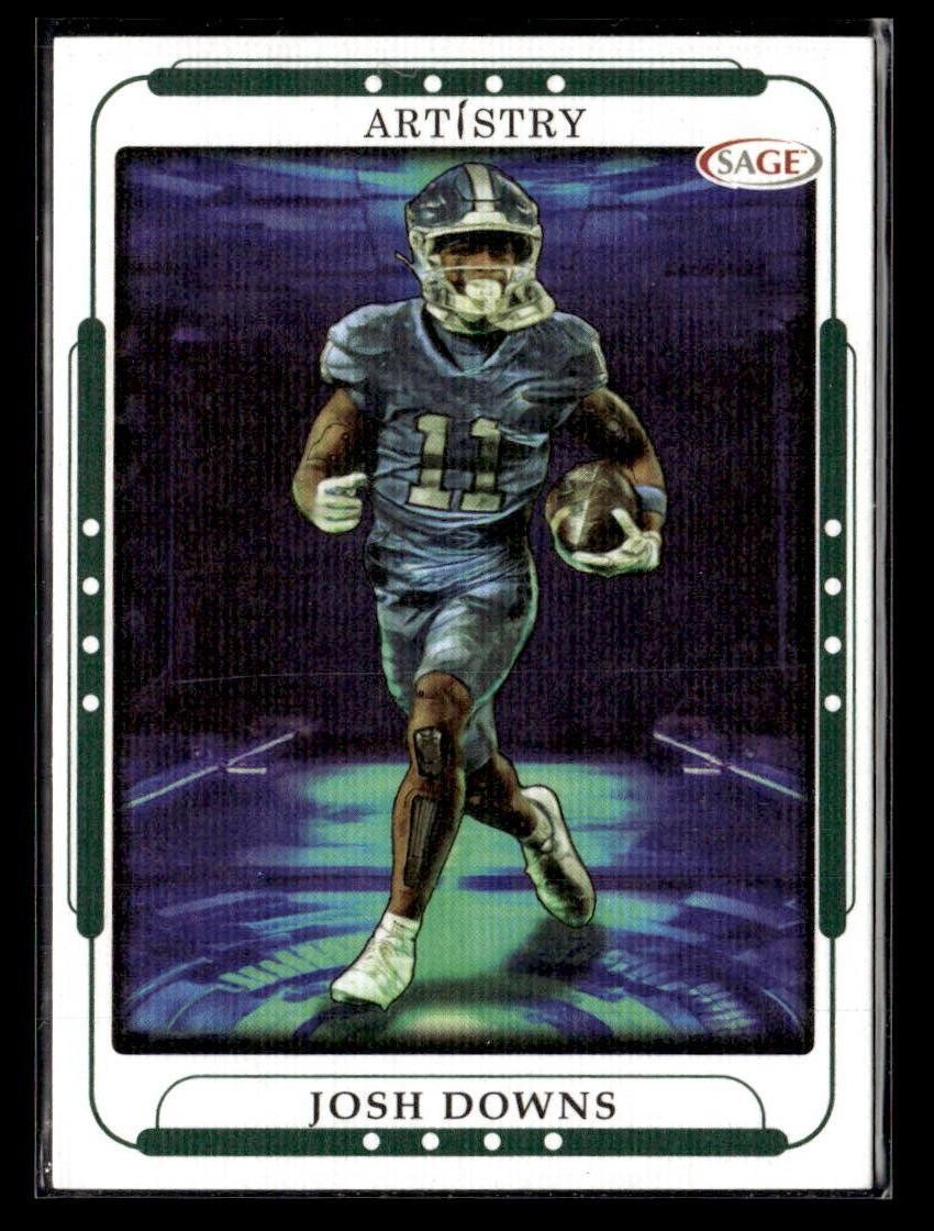 2023 SAGE Artistry #62 Josh Downs Card North Carolina Tar Heels