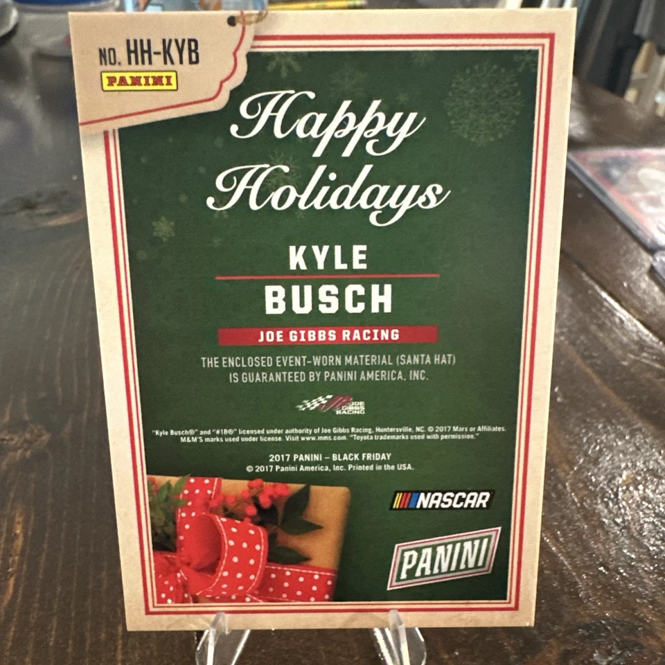 2017 Panini Black Friday - Happy Holidays Santa Hat Relics Kyle Busch #HH-KYB - Image 3 of 3