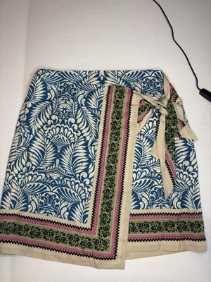 LOFT Women's Tall Palm Woven Skirt with Tie Wrap Size 4T