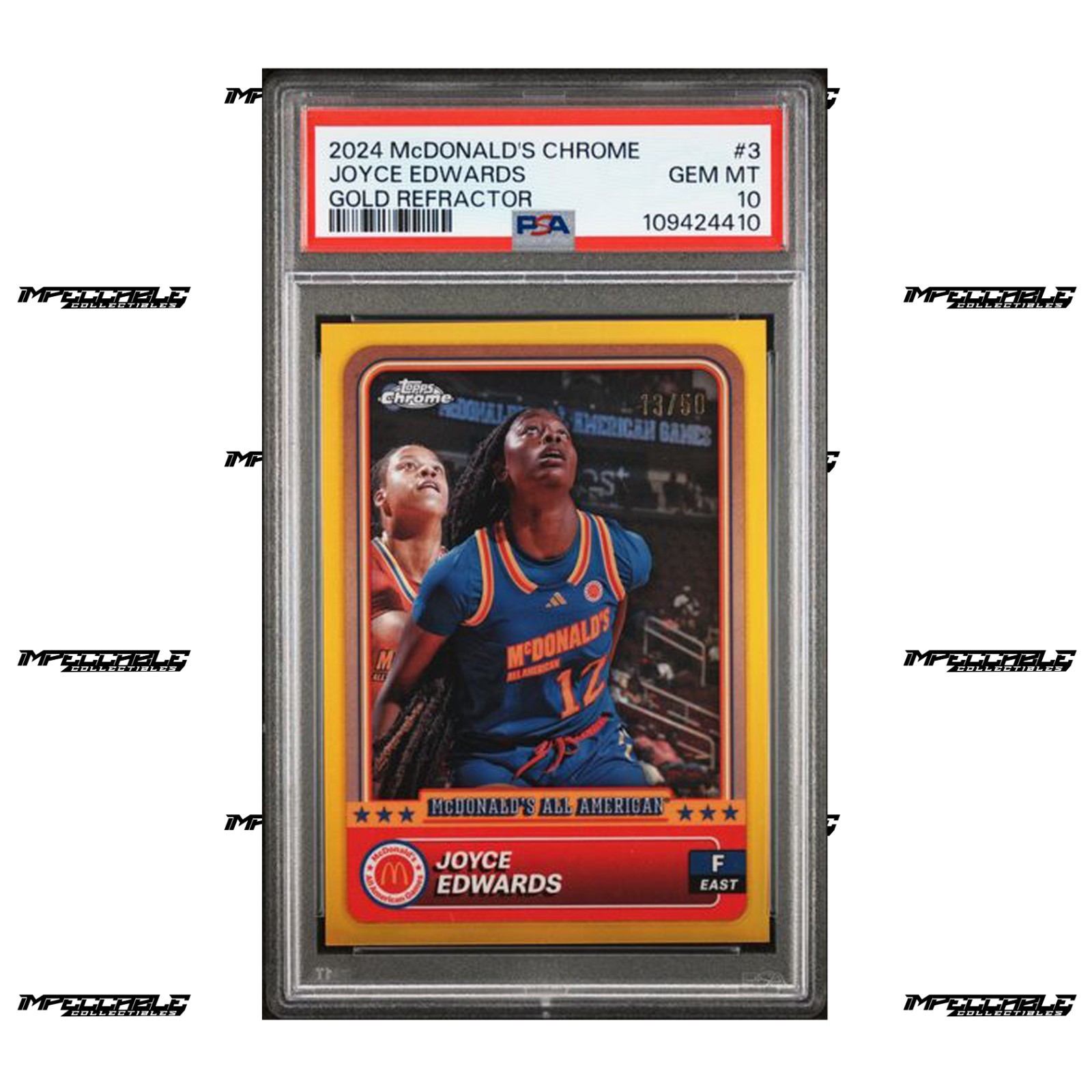 2024 Topps McDonald's A/A - Gold #3 Joyce Edwards Rookie /50 PSA 10