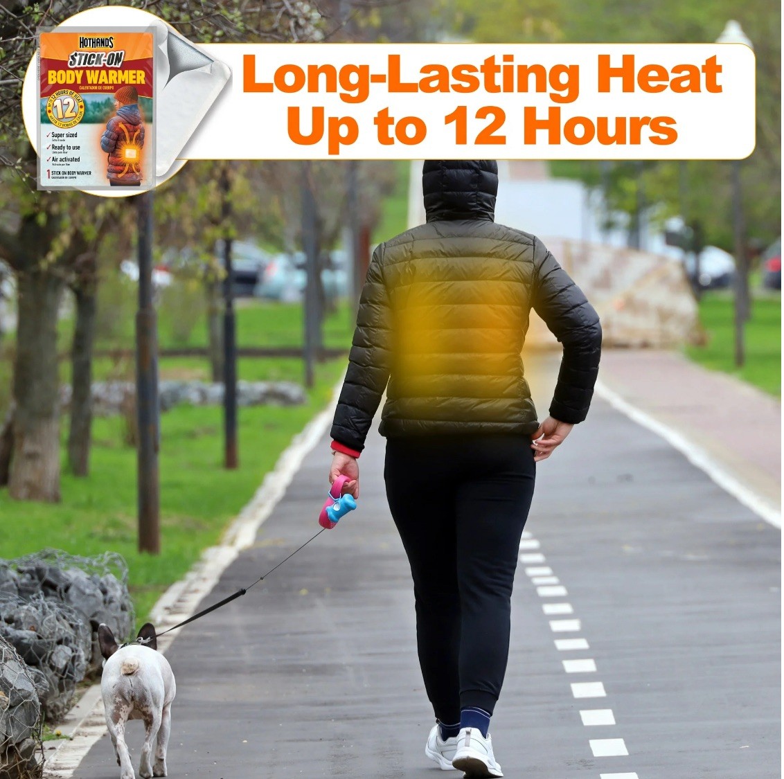 10 PK -🔥 Hot Hands Stick-On Supersize Body Warmer | Up to 12 Hours of Heat 🔥