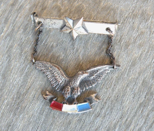 Vintage WW1 or WW2 U.S. Army Sweetheart Military Eagle pin