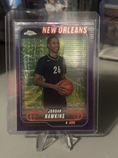 2024-25 Topps Chrome Basketball Jordan Hawkins Purple Pulsar /275 - Pelicans