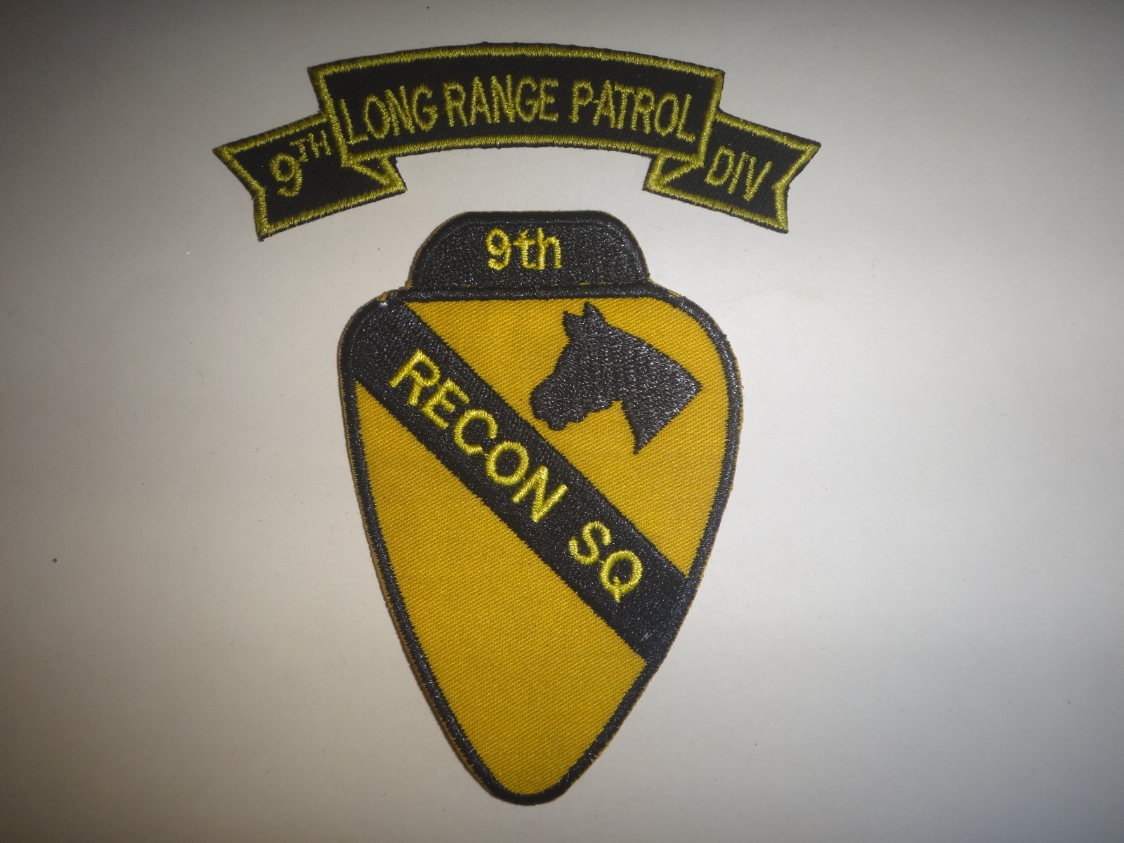 Guerra Vietnam Rollo & Parche US 9th Largo Alcance Patrulla Recon Escuadrón 1st