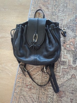 BRIGHTON RUSTY BACKPACK Tassels & Thick Leather Organizer built in Wallet BAG