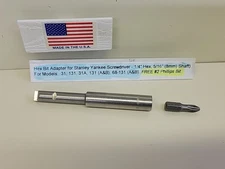 Hex Bit Adapter No. 2 Phillips Yankee Stanley North Bros 131 31 68-131 Apex