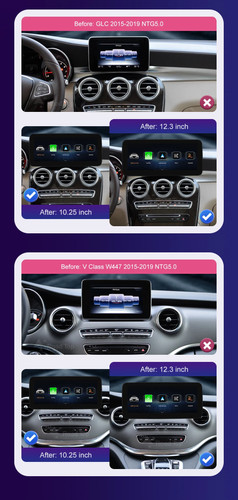 Wireless Carplay Linux Screen for Mercedes Benz GPS Android Auto Car Multimedia - Picture 12 of 24