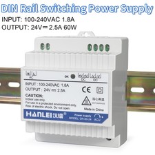 Din Rail AC 110V 220V to DC 24V 2.5A Switching Power Supply For LED Strip Light