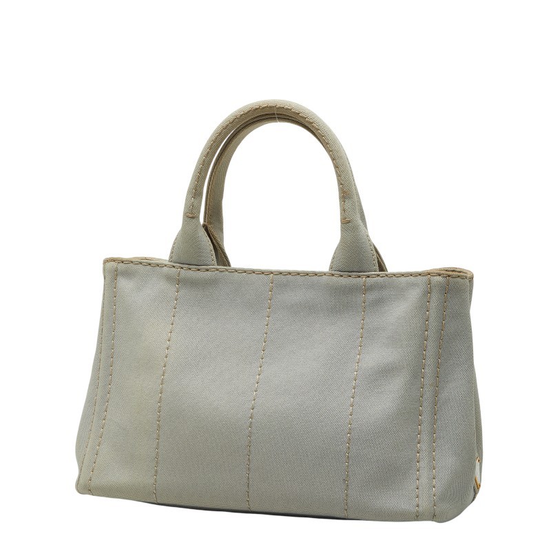 PRADA Canapa mini Triangle With logo Tote Handbag Shoulder 2WAY 1BG439【Used】 thumbnail 2