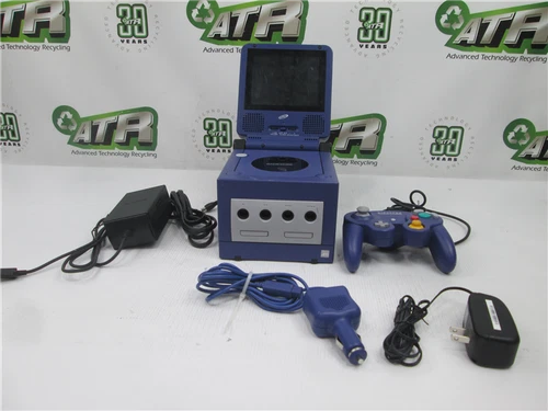 Nintendo GameCube DOL 001 Console Purple With Screen Controller Tested