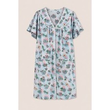 Nicky  Sarah Butterfly House Dress Grannycore Cottagecore Blue Cotton Blend L