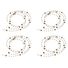 24 Pcs 4 Feet Artificial Pearl String Beads Chain for Decoration, Brown