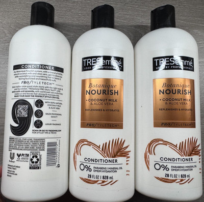 3 Bottles Tresemme Botanique Nourish Hair Conditioner 28oz COCONUT MILK ALOE