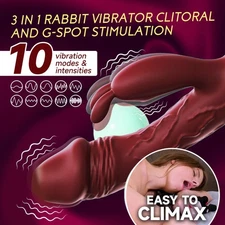 Clitoral Stimulator Dildo G-Spot Rabbit Vibrator For Women Sex Toy Waterproof
