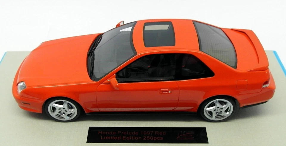 LS Collectibles 1/18 Scale Model Car LS038A - 1997 Honda Prelude - Red - Image 4 of 4