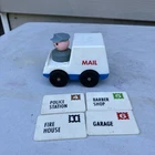 Vtg Fisher-Price Little People Play Family Village #997 Mail Truck Mailman B14