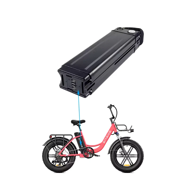 AKJA 48V 50Ah E-Bike Batterie Silber Fisch für Engwe L20 Cmacewheel Y20