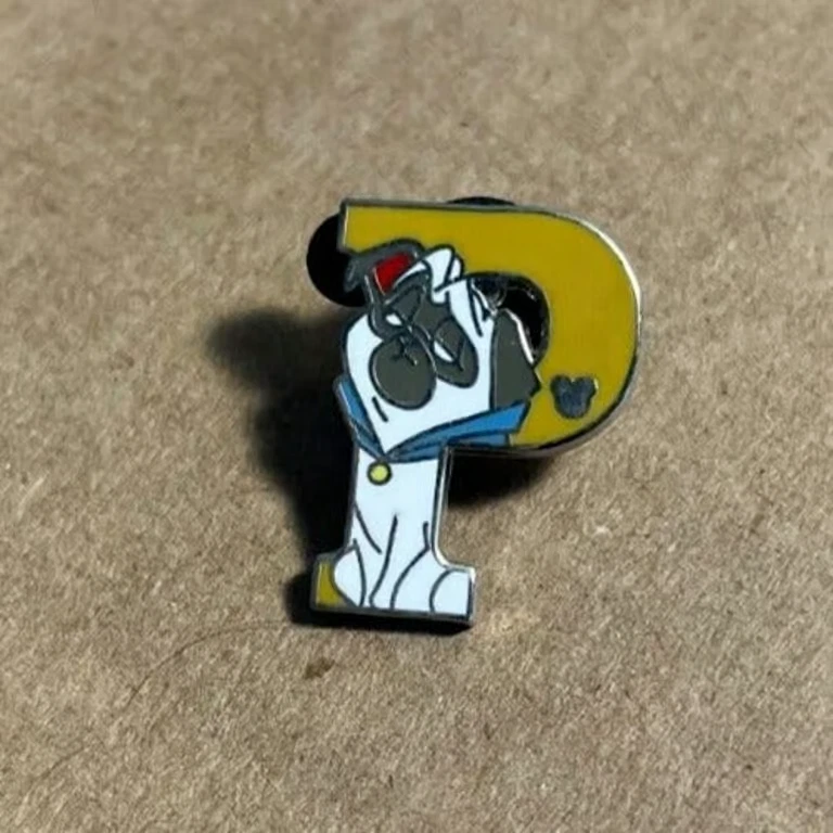 Disney Trading Pin Alphabet Letter P For Percy Dog Pocahontas