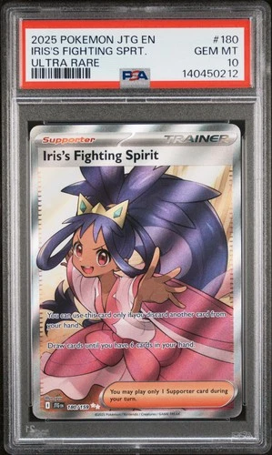 PSA 10 Iris'S Fighting Spirit #180 2025 Pokemon Journey Together 140450212