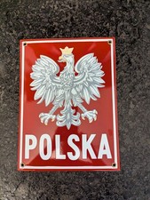 Emaileschild Rarit&auml;t ORGINAL  POLEN Polska Neuwertig Top Zustand Wappen