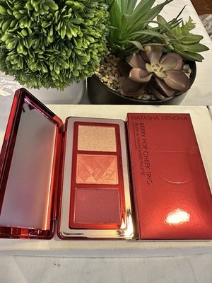 NIB NATASHA DENONA BERRY POP CHEEK TRIO BLUSH & HIGHLIGHTER PALETTE 3 SHADES