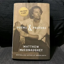 Matthew McConaughey SIGNED Poems & Prayers 2025 1st Ed 1st Printing Free Ship