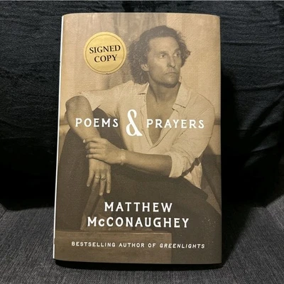 Matthew McConaughey SIGNED Poems & Prayers 2025 1st Ed 1st Printing Free Ship