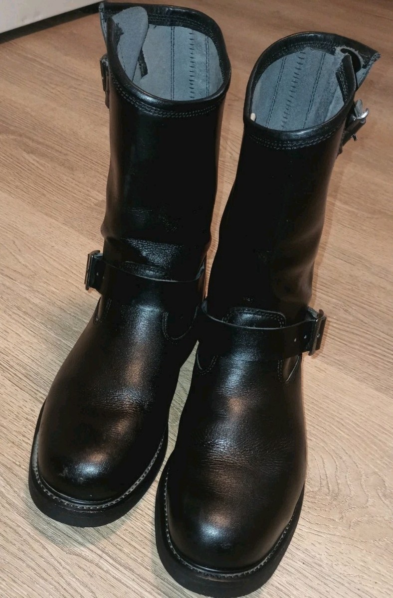 Herman Survivors Boots Motorcycle Trooper Engineer Buckle Steel