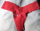 Victoria Secret Red Floral Thong Panty Size XS "NWT" — photo 3
