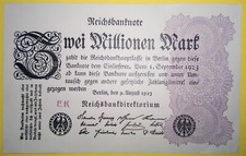 FREE POSTAGE, G/07/3, Germany, 2,000,000 Marks, 1923 P-104, Auncirculated.