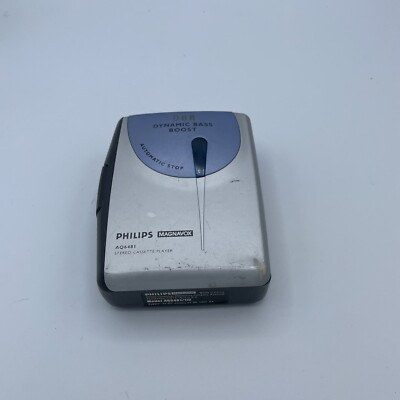 Philips Magnavox Portable Stereo Cassette Player AQ6481 Dynamic Bass Boost 