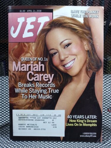 MARIAH CAREY #1 MLK Vintage Racial Black Americana JET Magazine April 21 2008