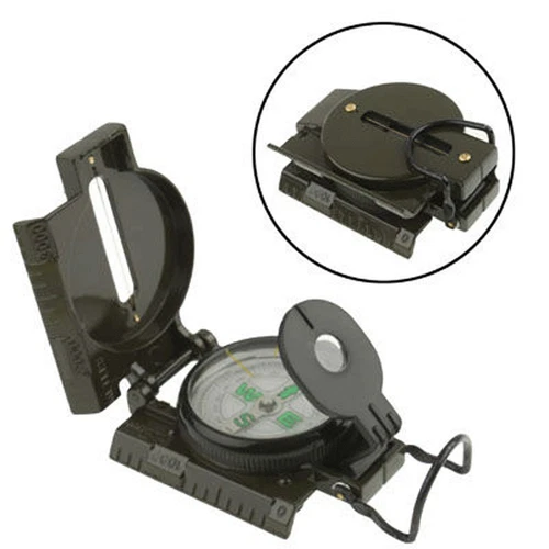 US Outdoor Lensatic Compass Military Camping Hiking Army Style Survival Marching
