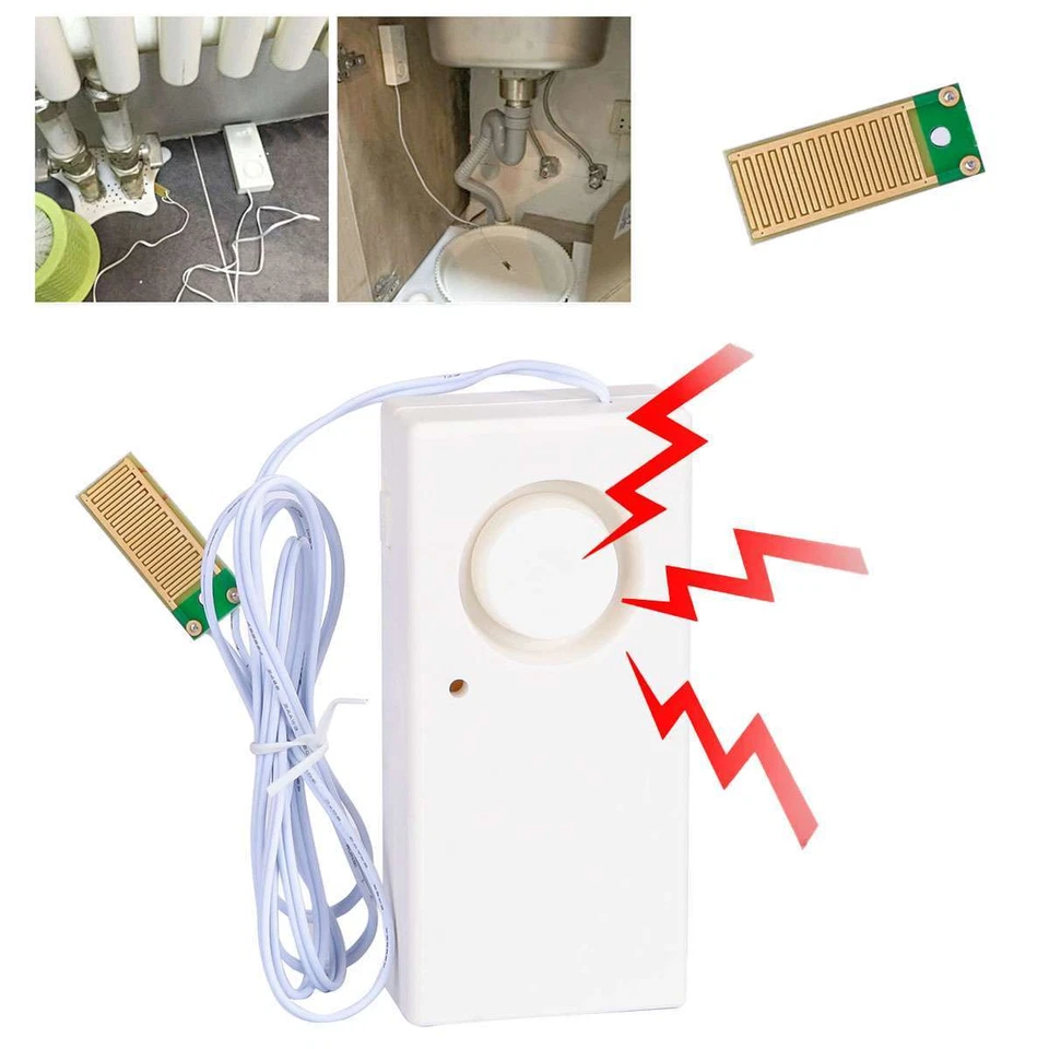 120dB Water Leak Alarm Flood Level Overflow Detector Sensor Home Security Alert - Image 3 of 4