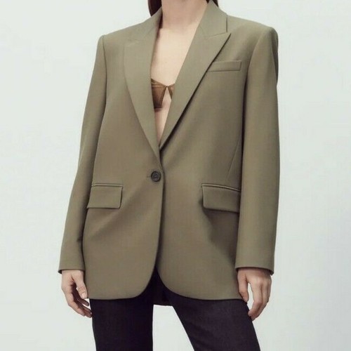 ZARA WOMAN LIMITED EDITION OVERSIZE BLAZER JACKET MINK BROWN 2023/707 NEW  FW21 | eBay