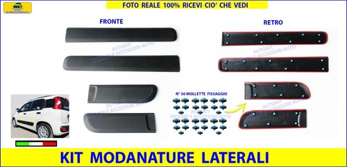 KIT MODANATURE QUATTRO PEZZI PORTE PORTIERE PER FIAT PANDA - Foto 6