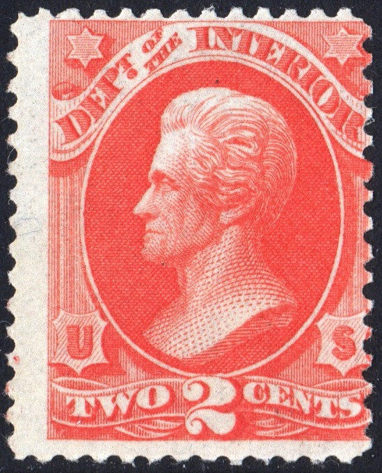 SC#O16 2¢ Jackson Interior Department Official (1873) MNH