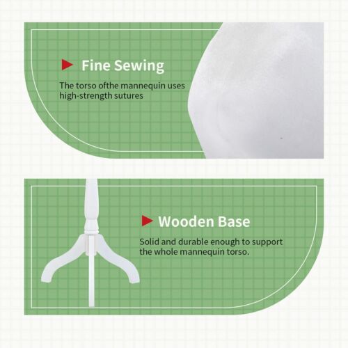 Tripod Stand Base Adjustable Female Mannequin Torso Dress Form Clothing Display - Picture 5 of 9