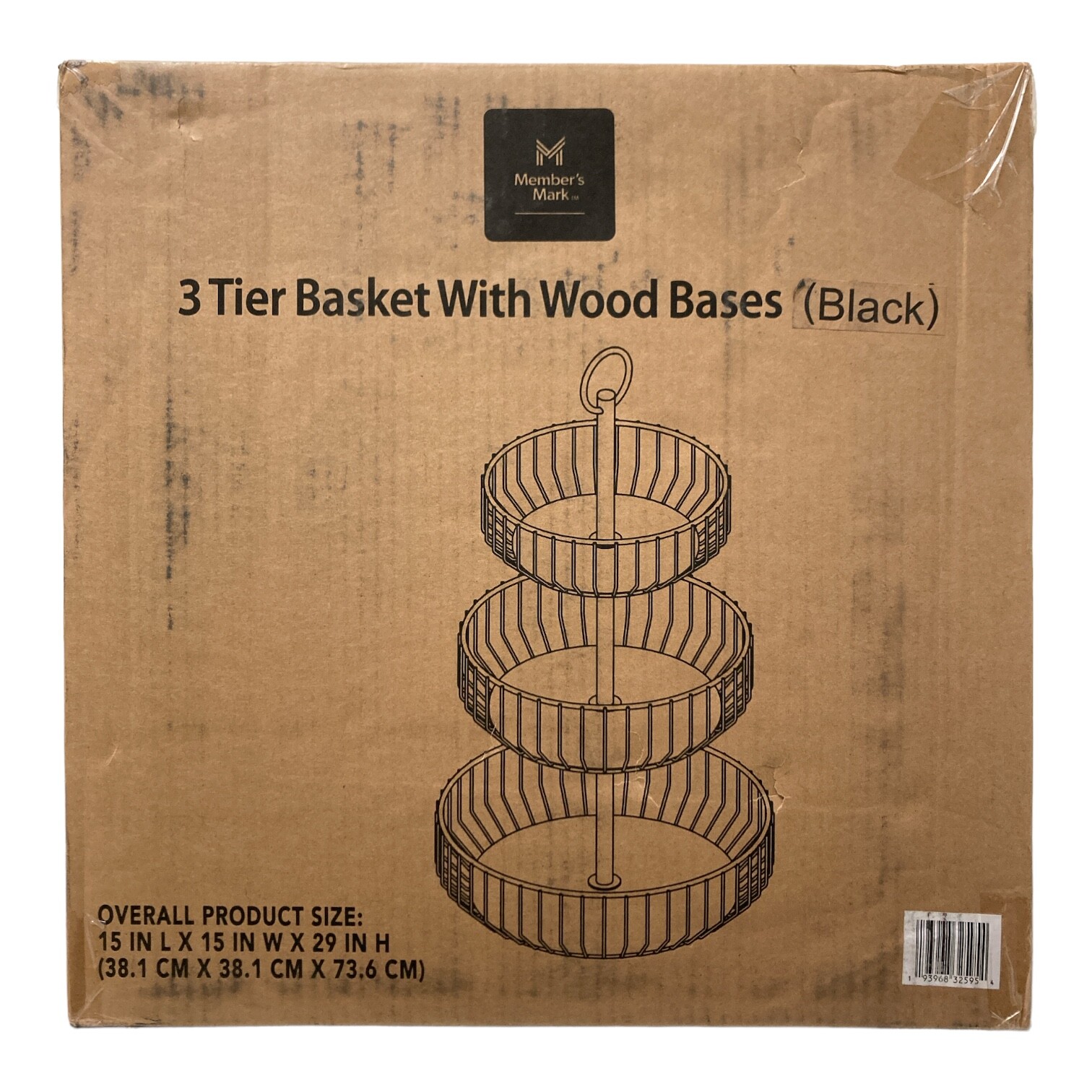 Участники отмечают 3-ярусную корзину с деревянными основаниями черного цвета 7690₽