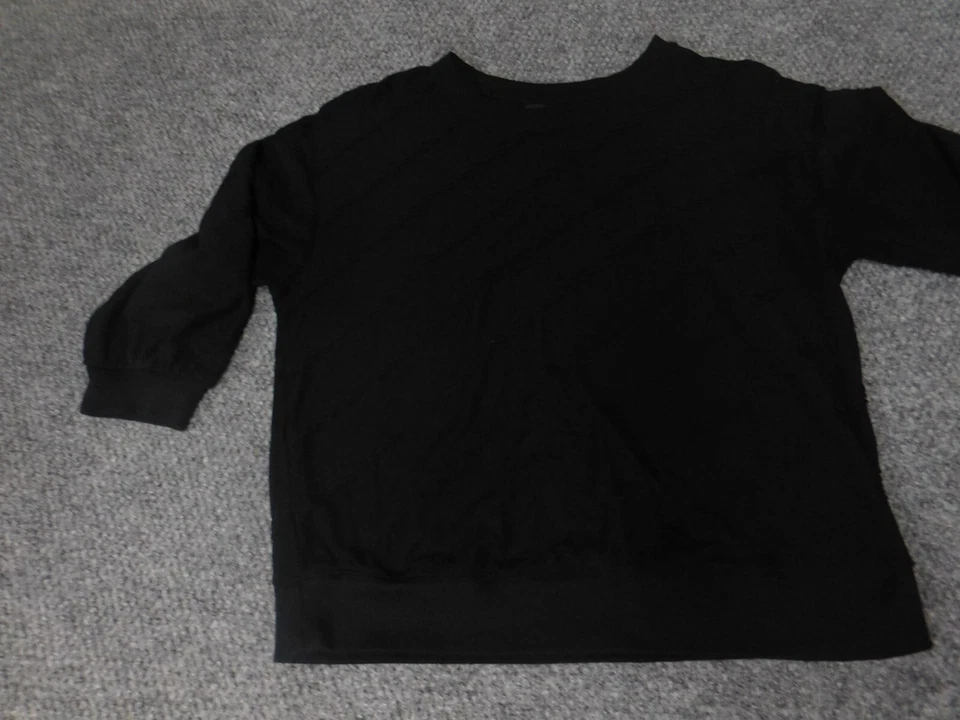 Suéter Simply Vera Vera Wang Mujer Pequeño Negro Jersey Elástico Foto 2 de 4