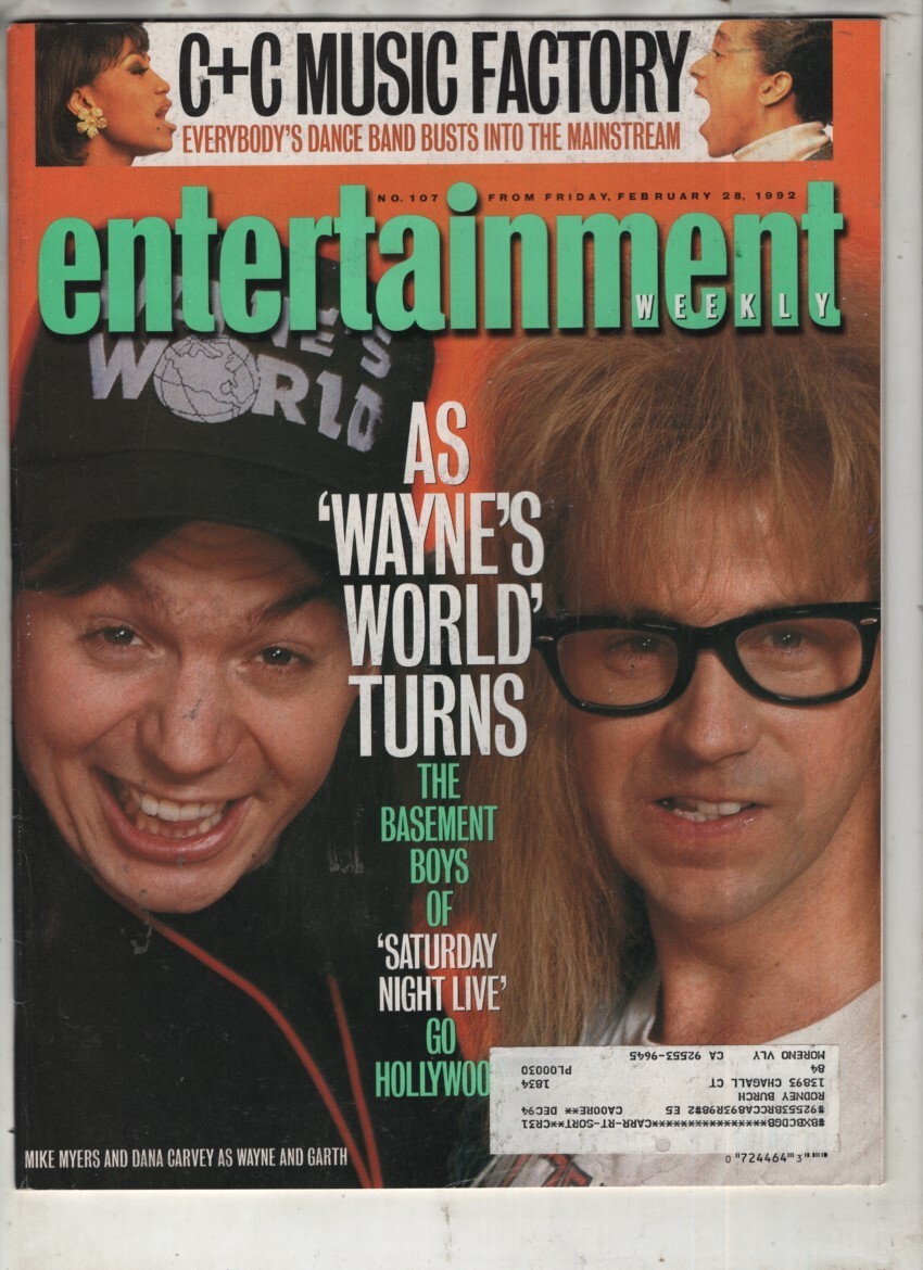 Entertainment Weekly Magazine Feb 1992 Wayne's World Mike Myers & Dana Carvey-image