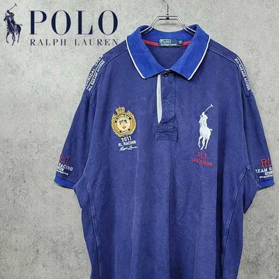 Polo Ralph Lauren RL Racing Team Polo Shirt Blue Vintage | eBay