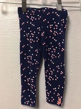 Carters Girls Pants Size 12 Months Blue Colorful Hearts 137
