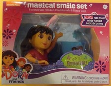 Dora The Explorer Magical Smile Set Toothbrush Holder Set New