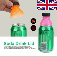 6pcs Snap Bottle Top Can Cover Fizz Coke Drink Saver Lid Cap Reusable UK Garden