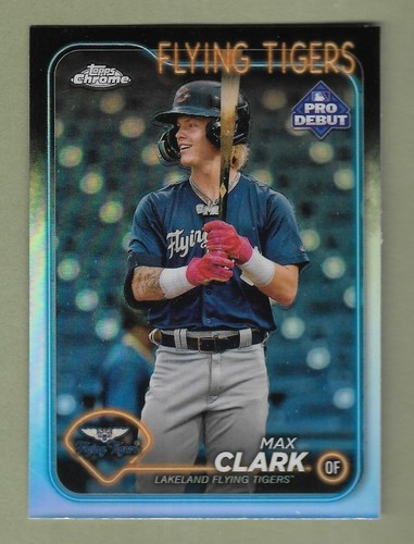 MAX CLARK 2024 TOPPS PRO DEBUT SILVER ROOKIE RC #PDC-141 MLB TIGERS STAR