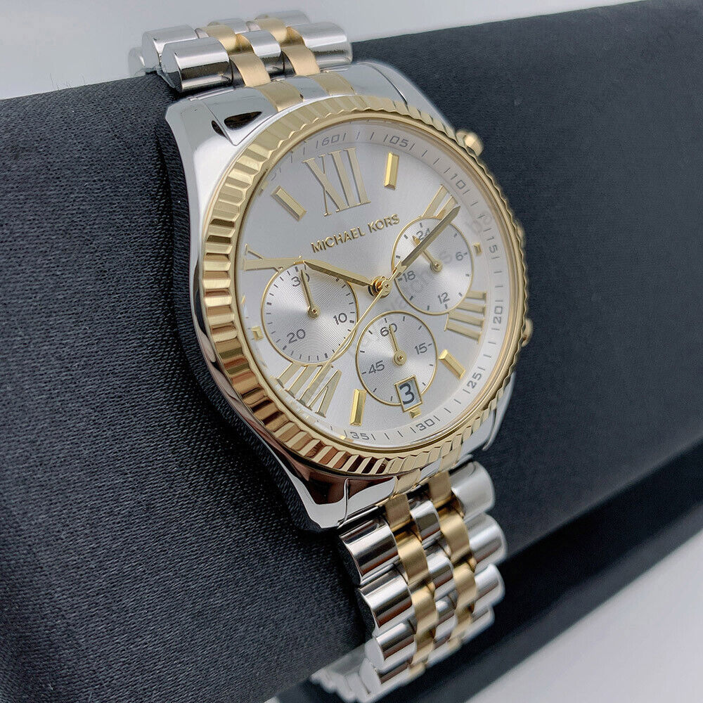 Michael Kors MK5955 Lexington Stainless Steel Two Tone Band Women's Watch | eBay Michael Kors Mk5955 Lexington Stainless Steel Two Tone Band Women'S Watch | Ebay