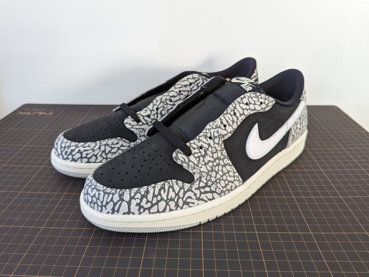 Size 10 - Jordan 1 Low Retro OG Black Cement | eBay