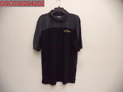 CORE365 Men's Black/Carbon Embroidered EAT KSU Performance Piqué Polo L CE101
